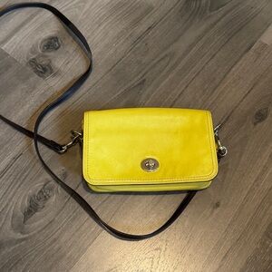 Coach Yellow Leather Handbag💛